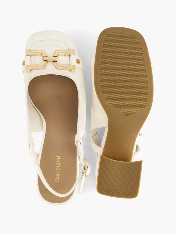 Witte slingback 