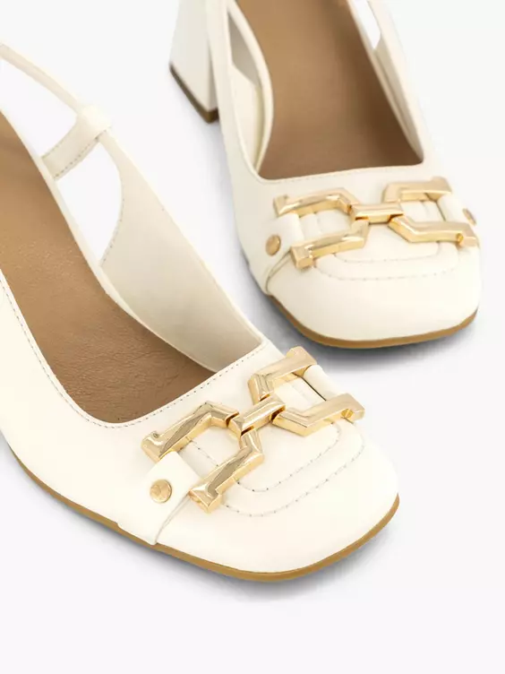 Witte slingback 