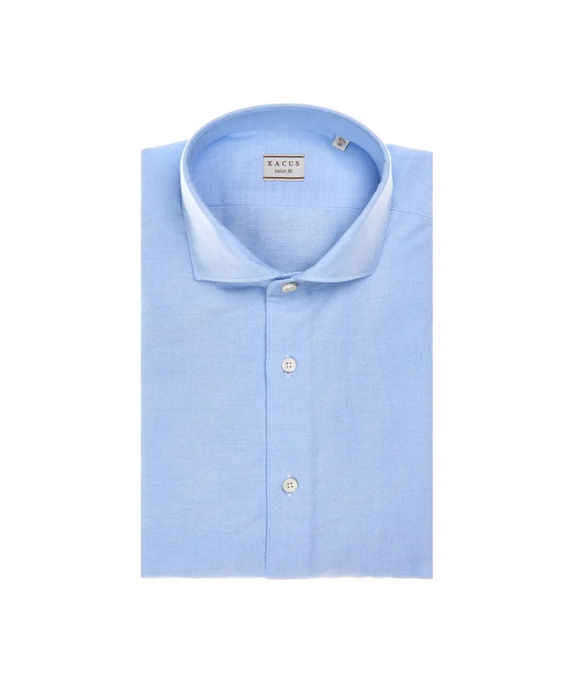 Xacus Tailor Fit Oxford Shirt Licht Blauw