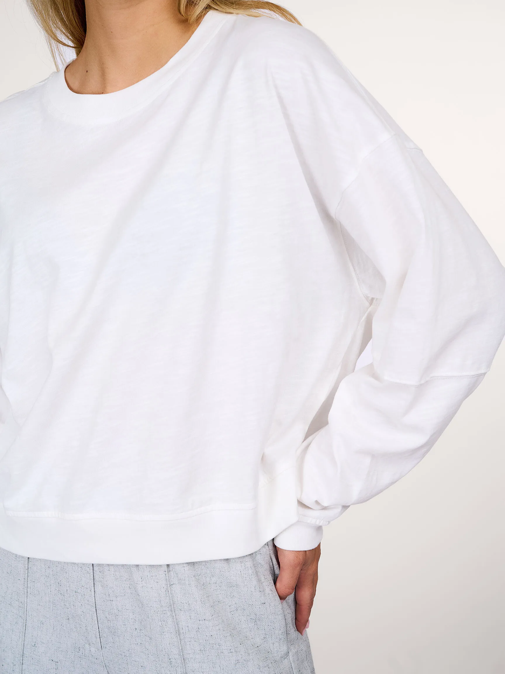 Yaya Katoenen slub sweater