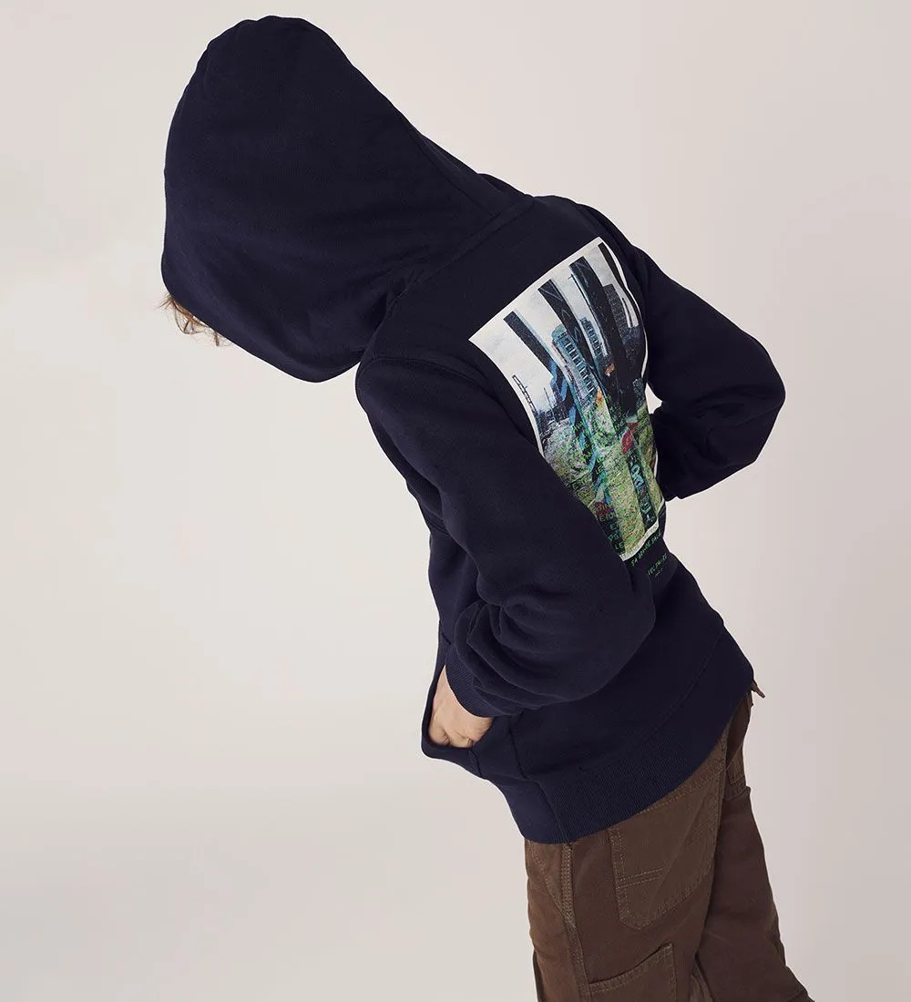 ZADIG & VOLTAIRE HOODIE  GREEN KUNST  NACHT M. PRINT