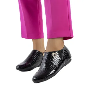 Zwart gelakte Nelec schoenen