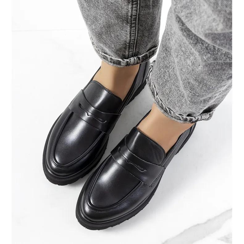 Zwarte Korten loafers