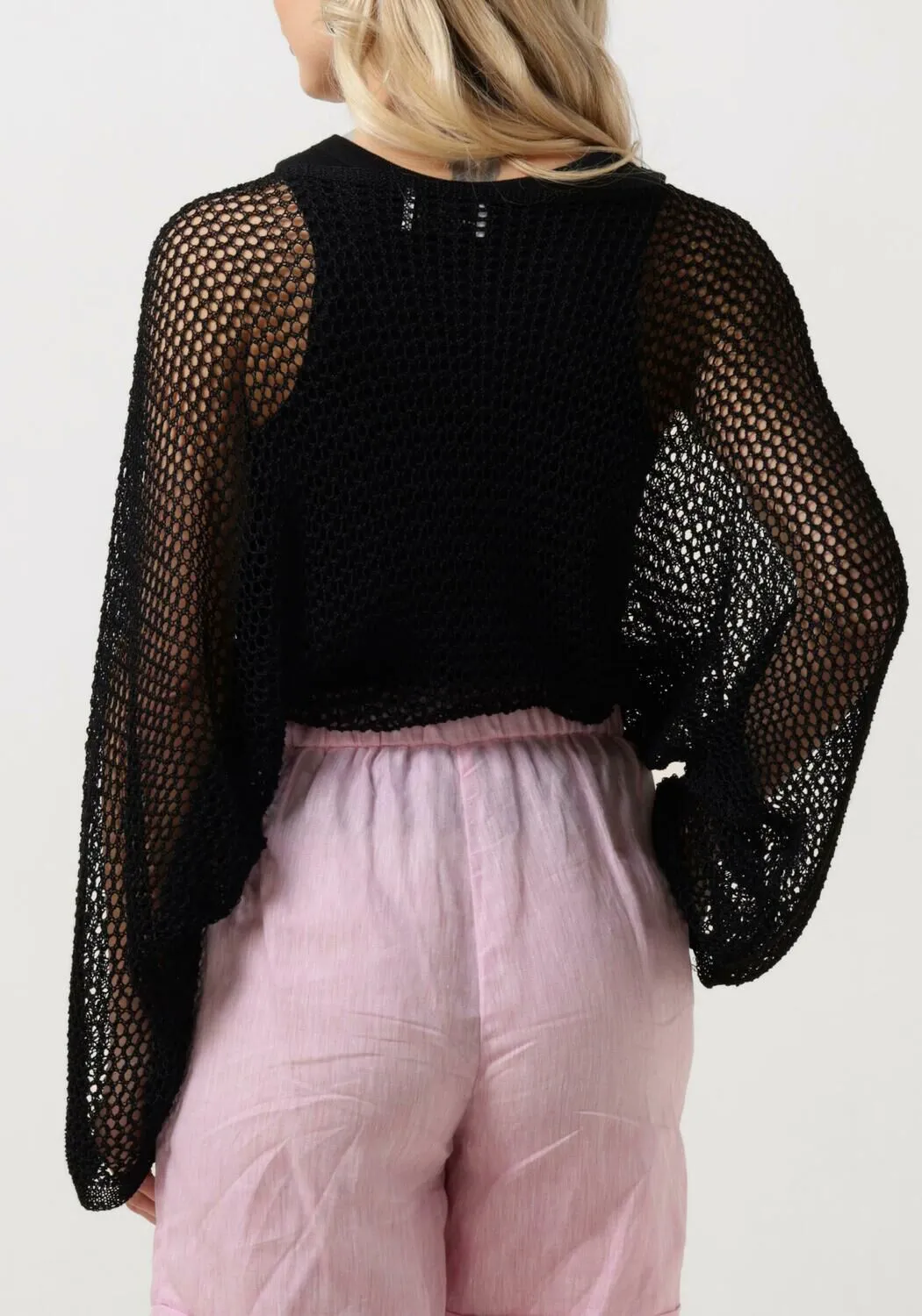zwarte resort finest trui crochet sweater